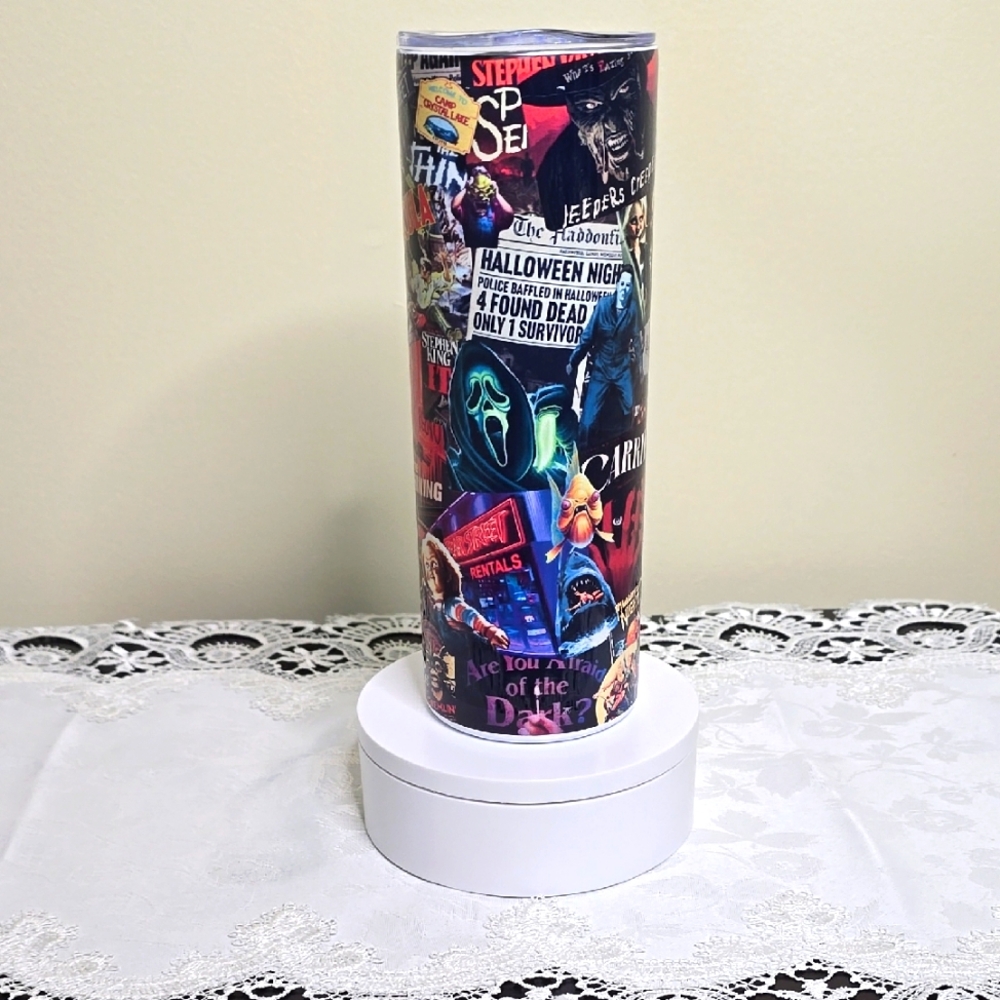 Custom 20oz Stainless Steel Tumbler - Horror Characters